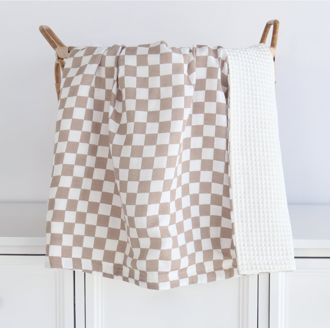Chequered Waffle Double Sided Blanket