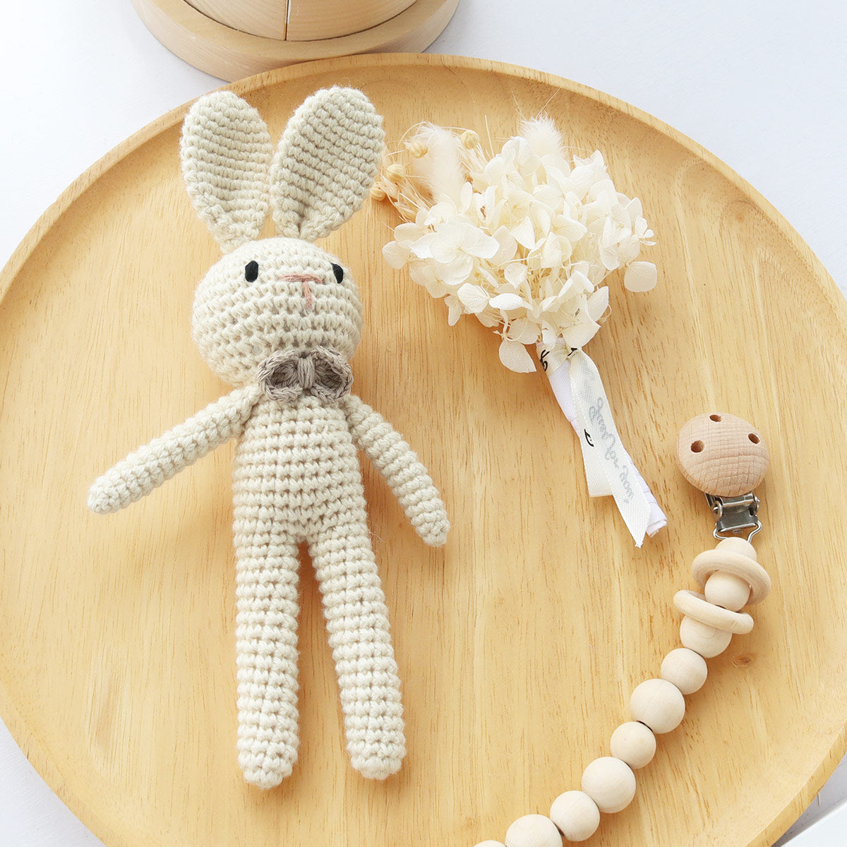 Knitted Rattle Teddy