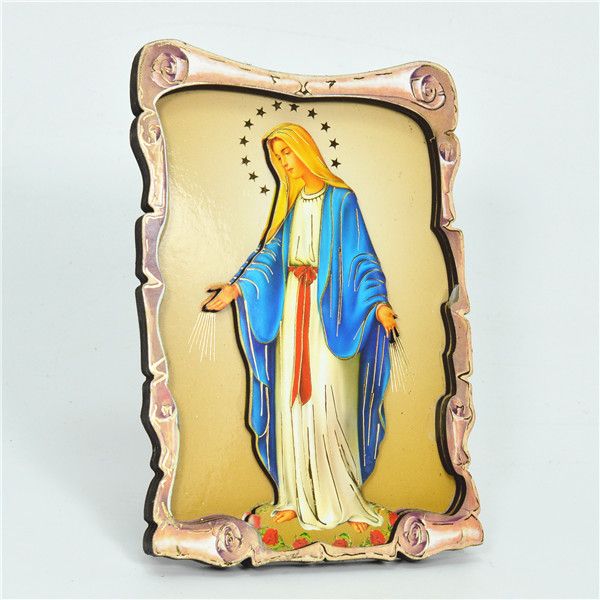 3D Plaque with Catholic Blessed Virgin Mary
