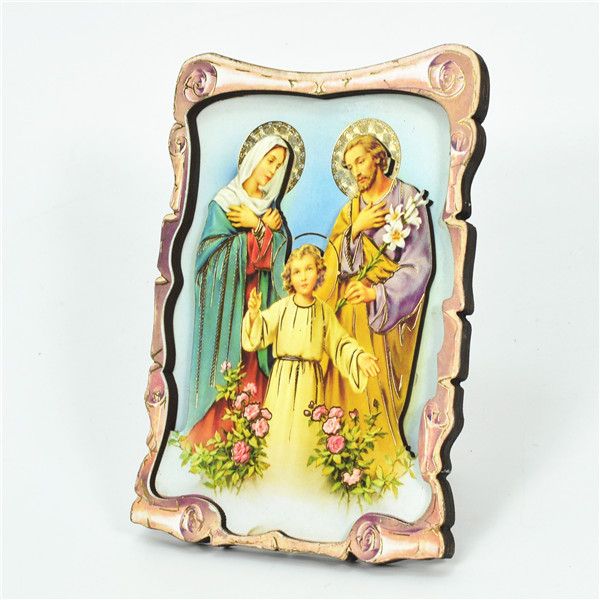 3D Plaque with Catholic Holy Family
