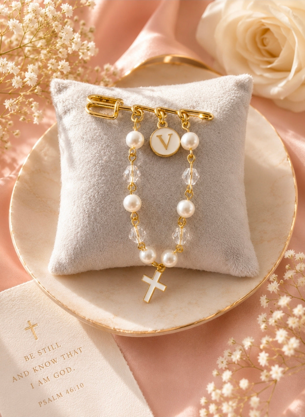 White Two Tone Pin