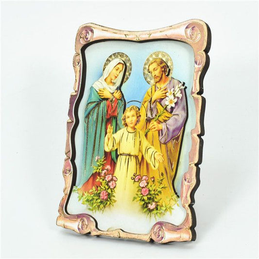 3D Plaque with Catholic Holy Family