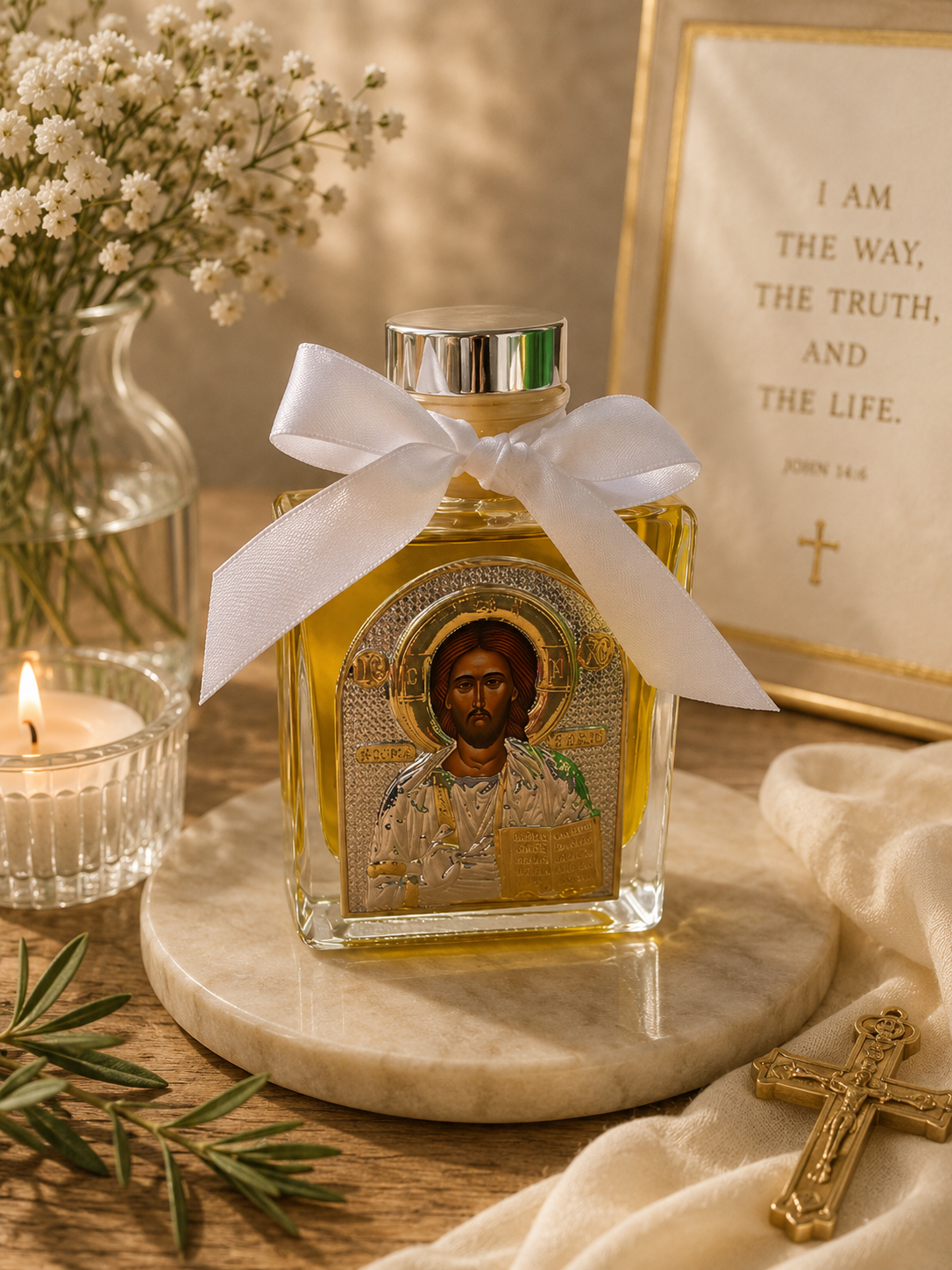 12X JESUS OLIVE OIL BOTTLE