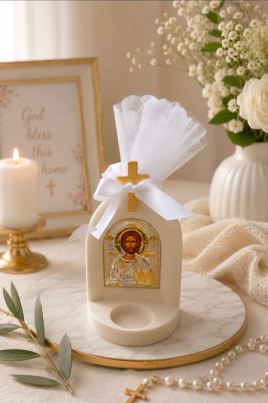 JESUS TEA LIGHT CANDLE HOLDER