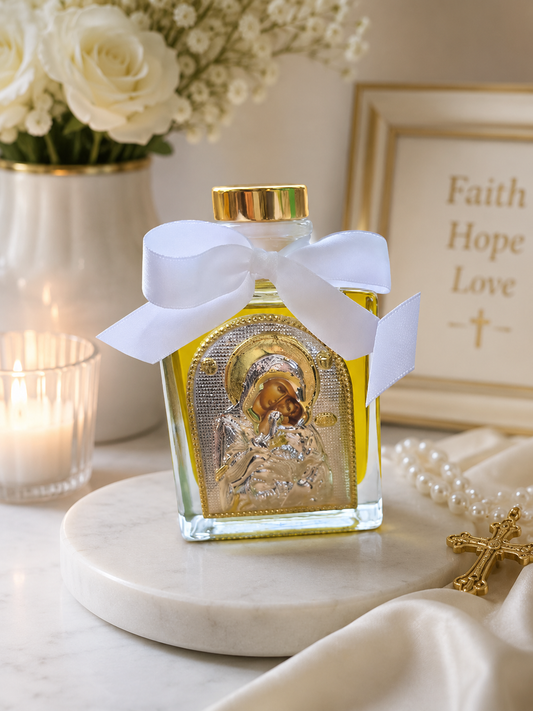 12X MOTHER MARY AND JESUS OLIVE OIL BOTTLE