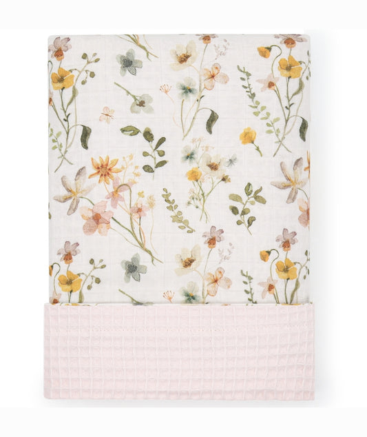 Floral Waffle Double Sided Blanket