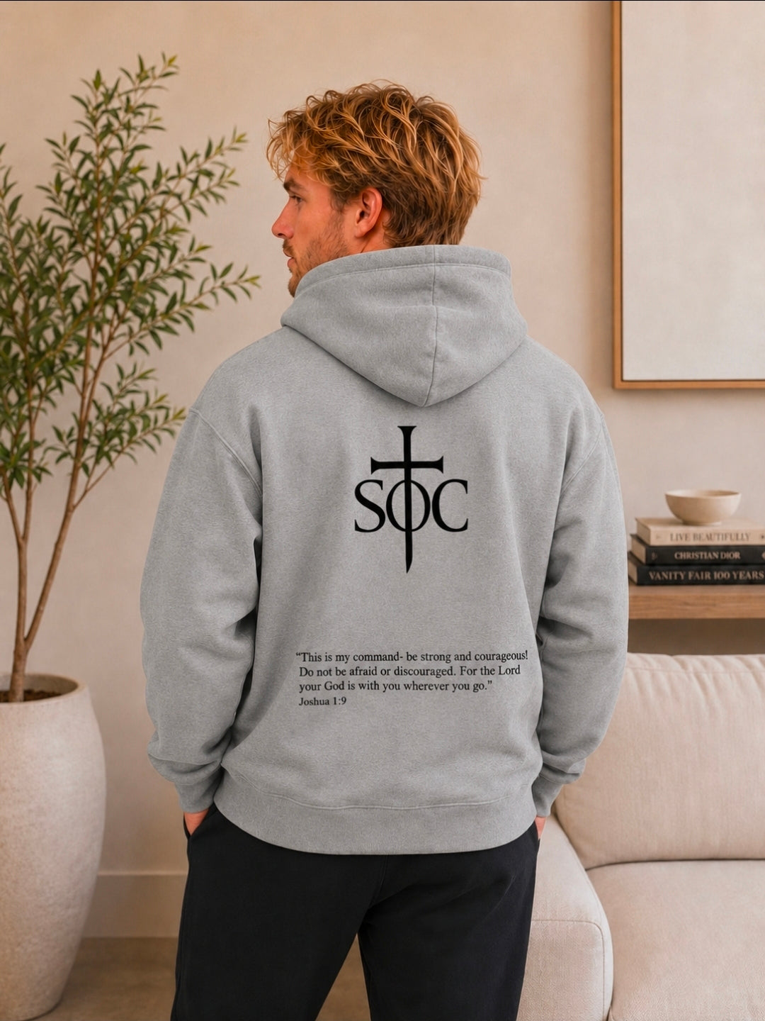 JOSHUA 1:9 MENS HOODIE