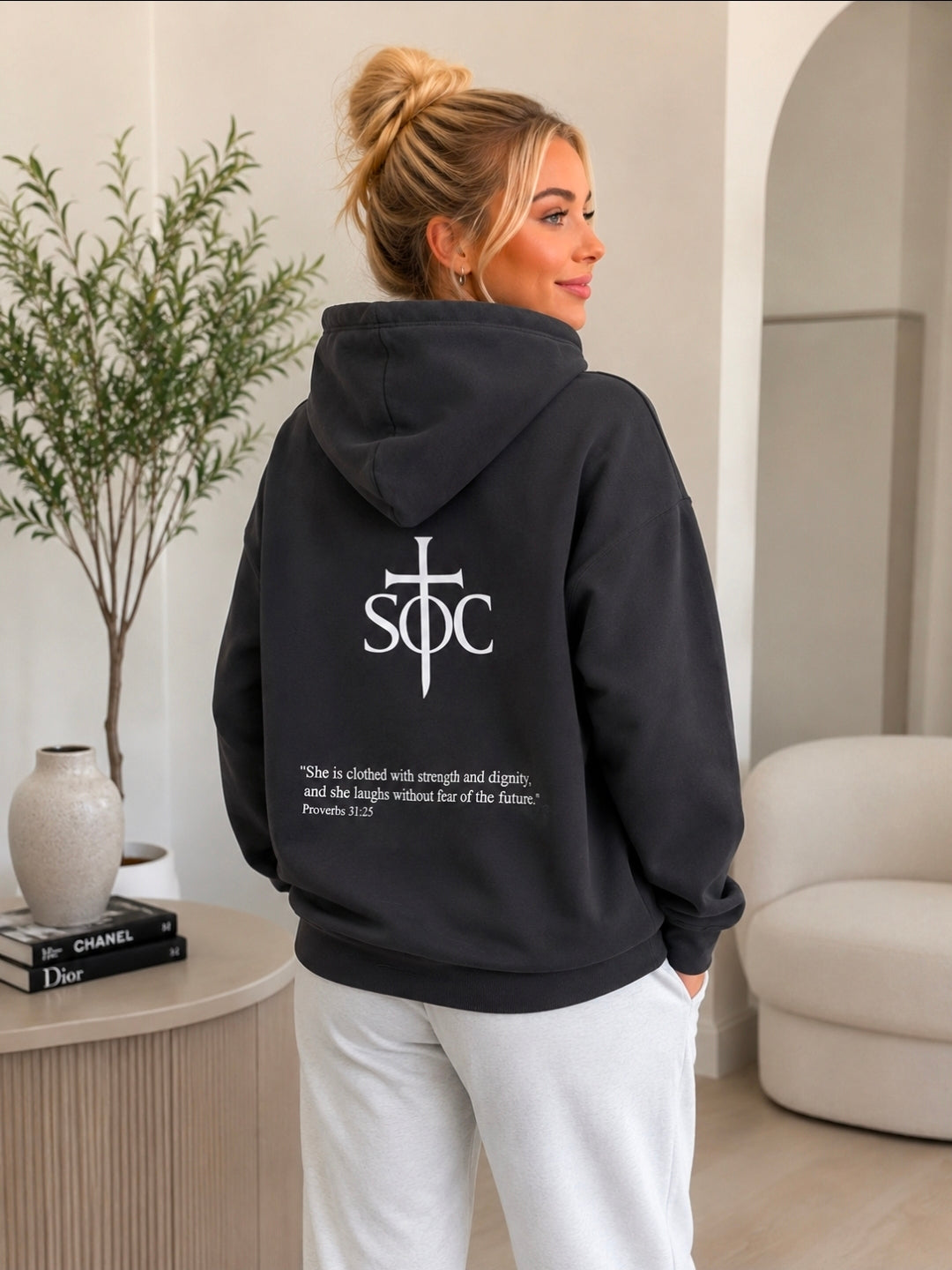 PROVERBS 31:25 LADIES HOODIE