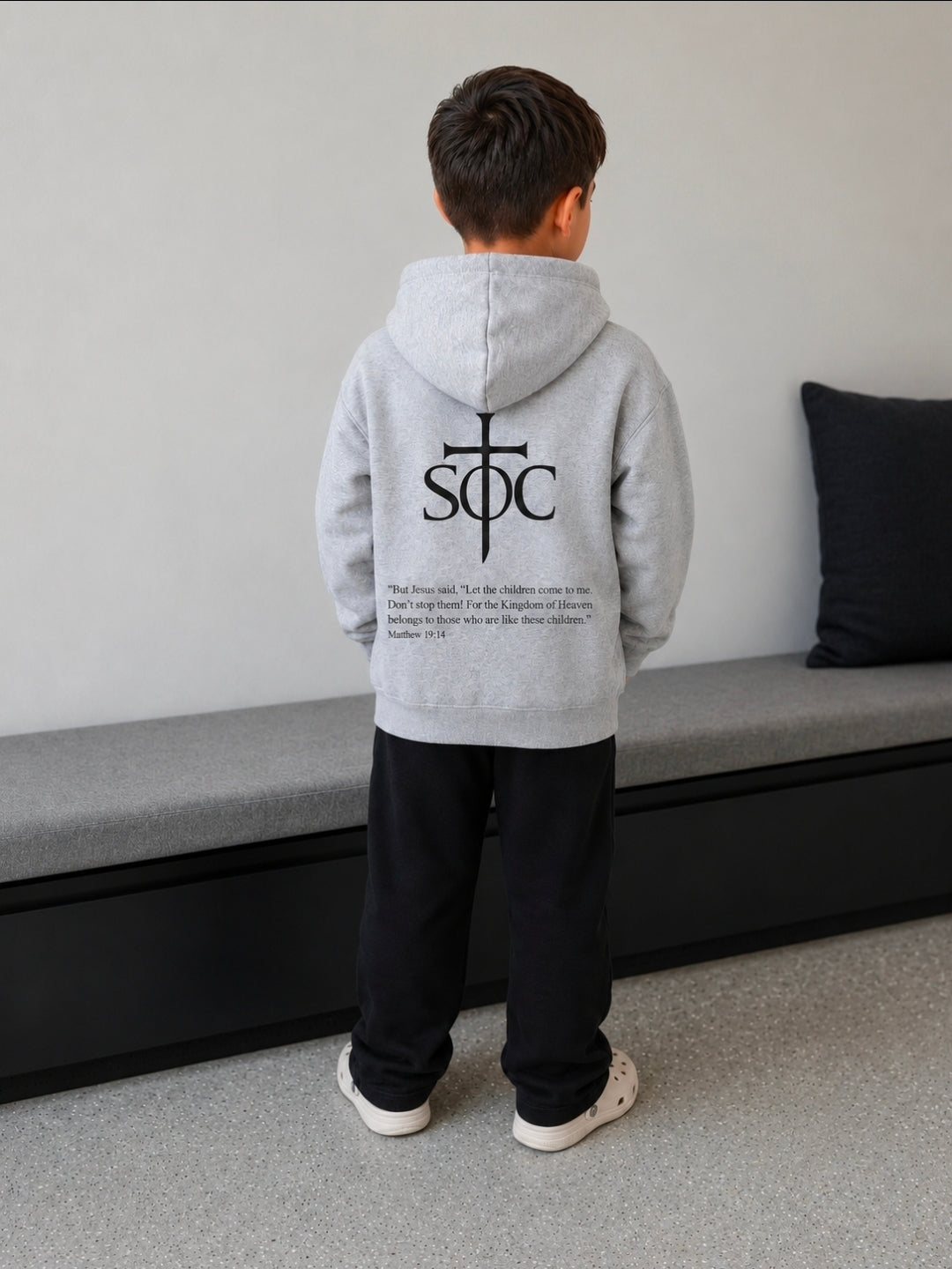 MATTHEW 19:14 PERSONALISED KIDS HOODIE