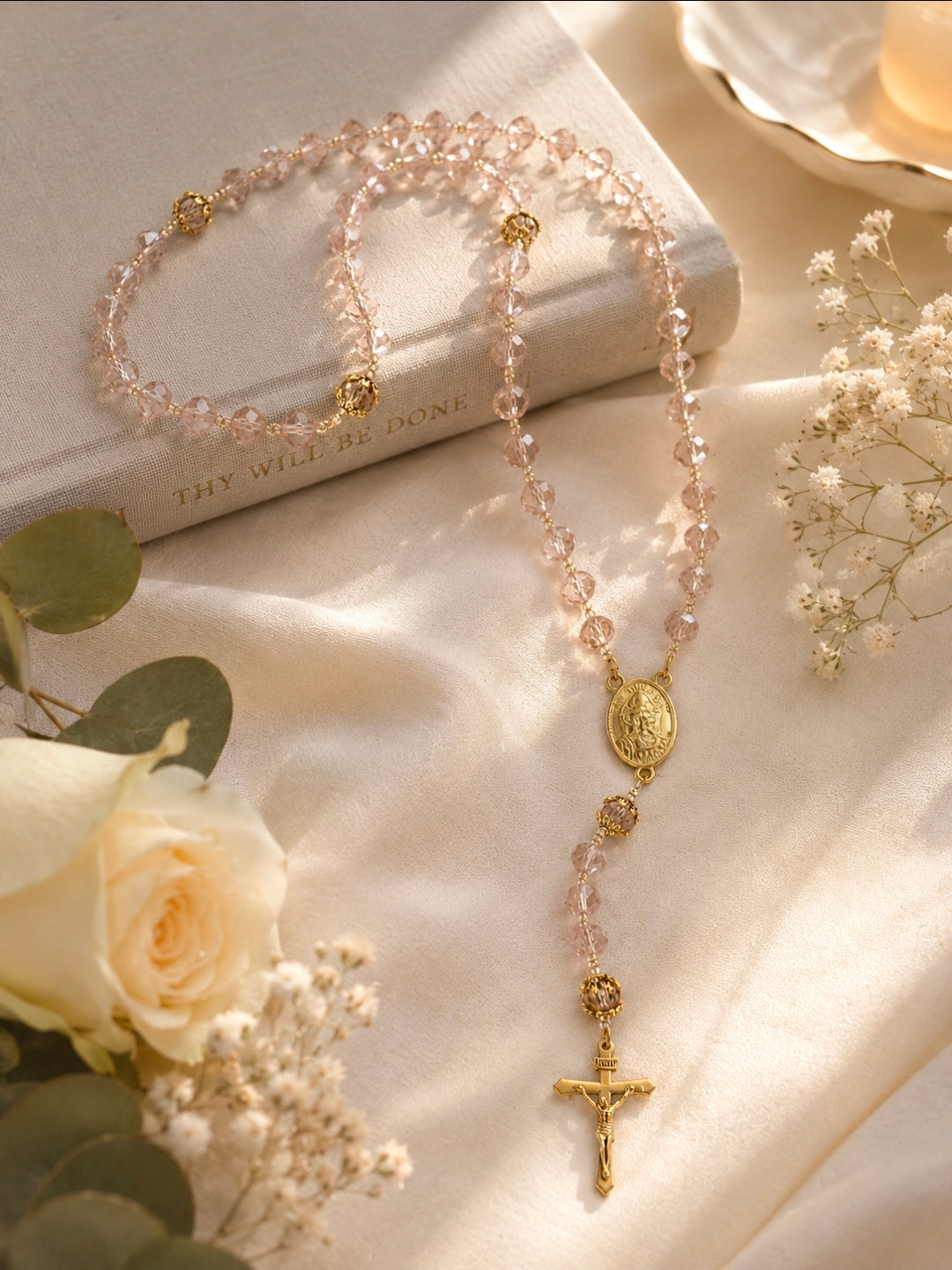 Champagne Crystal Rosary