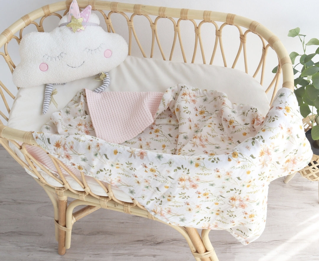 Floral Waffle Double Sided Blanket