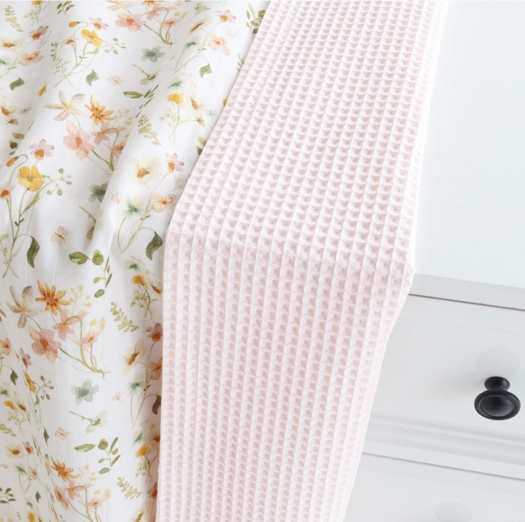 Floral Waffle Double Sided Blanket