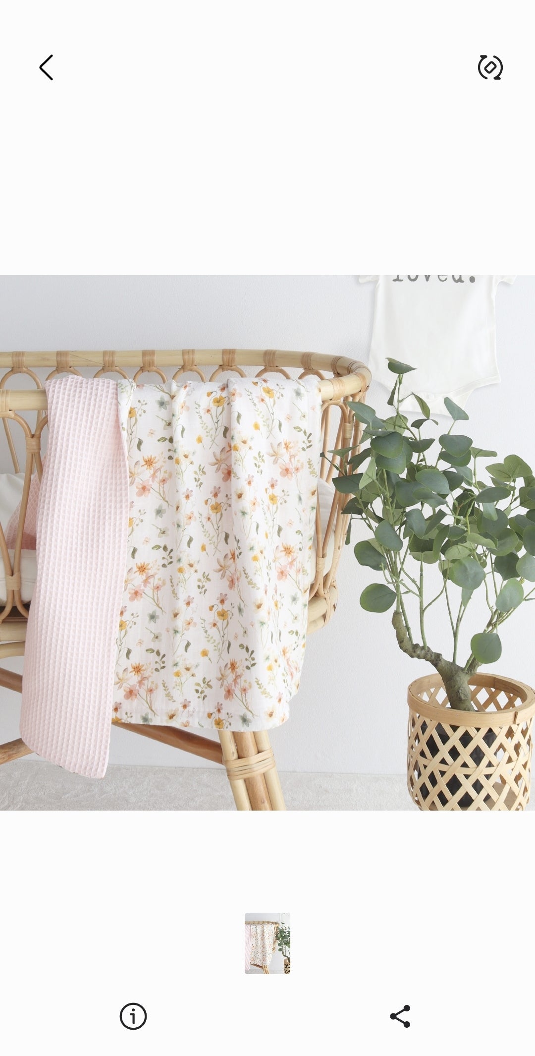Floral Waffle Double Sided Blanket