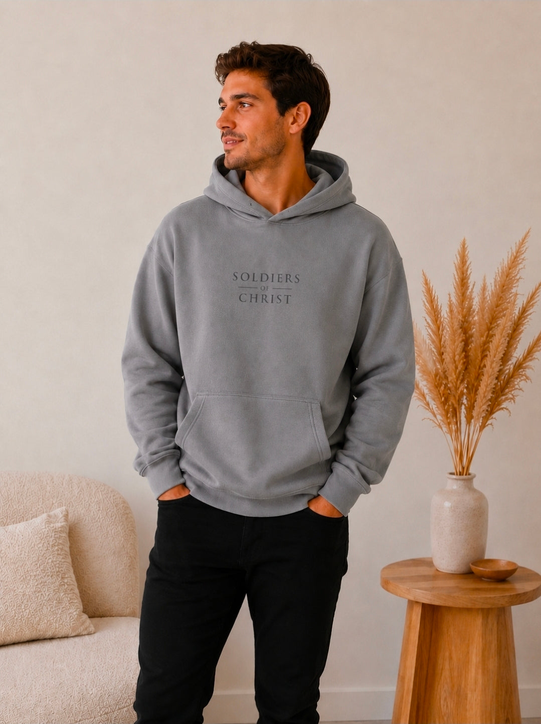 PSALMS 107:14 MENS HOODIE