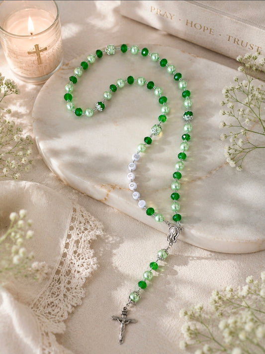 Two Tone Green Rosary
